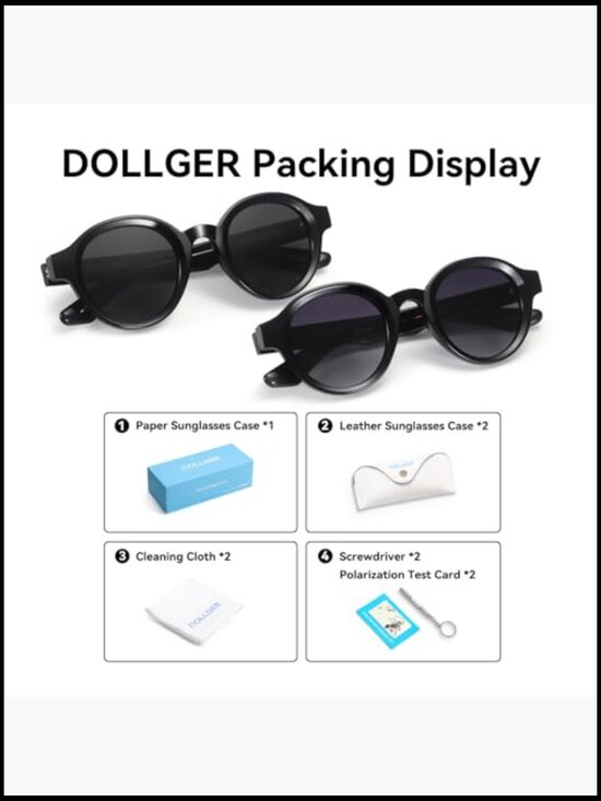 Round Retro Acetate Sunglasses UV Protection Polarized